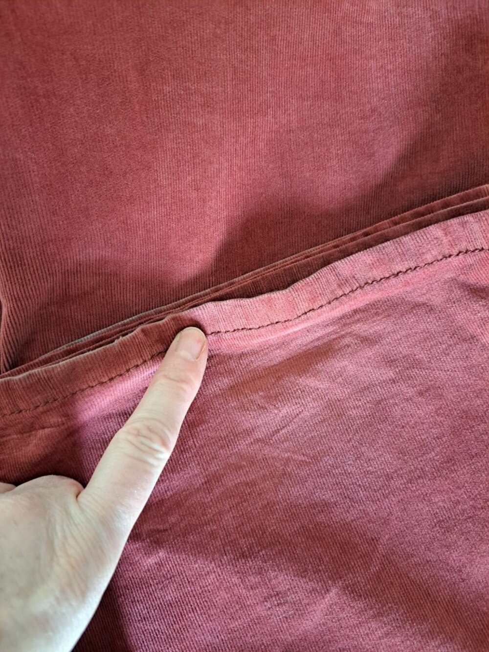 We The Free Rust Brown Flare Corduroy Pants Womens Size 27 Made Pull On Boho - Picture 12 of 12